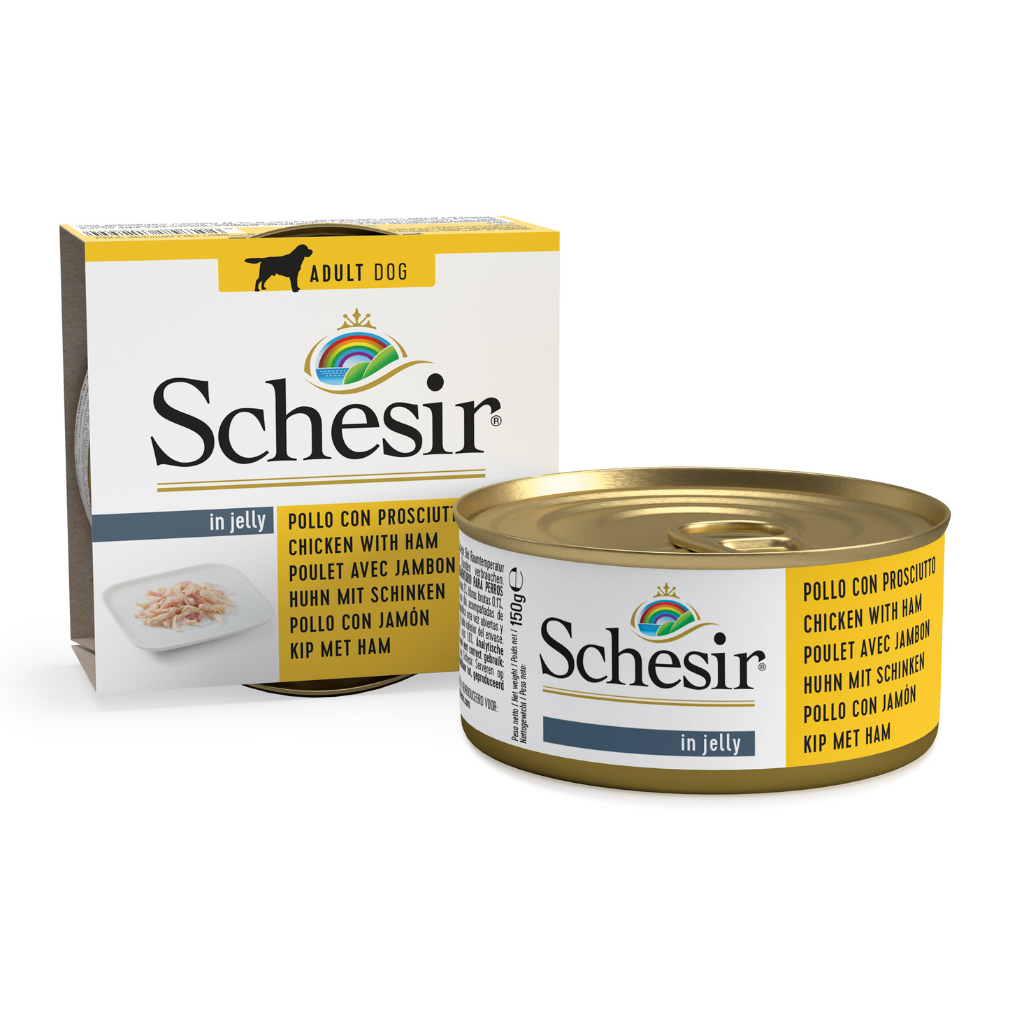 Schesir Dog Can Chicken&Ham 150g