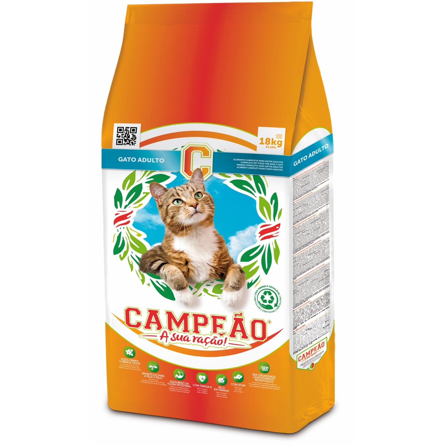 Campeao Cat Without Colors Chicken & Tuna 18kg - Cat Food Lebanon