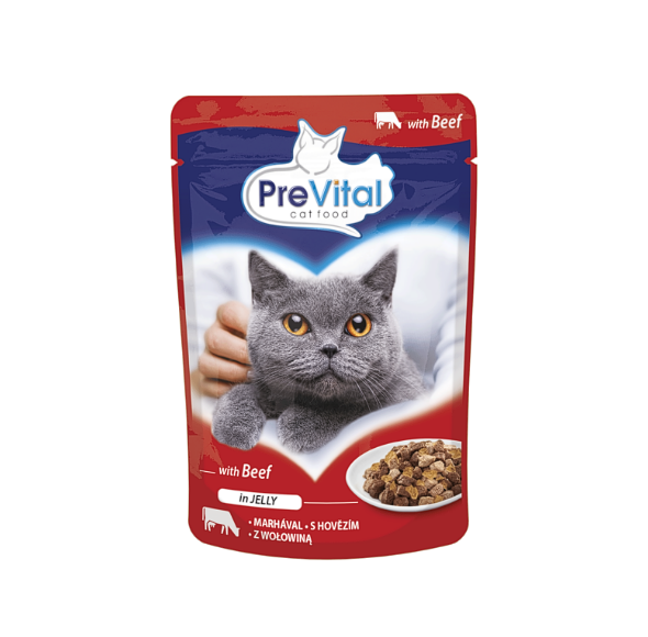 Prevital Cat Pouch Beef In Jelly (100g)