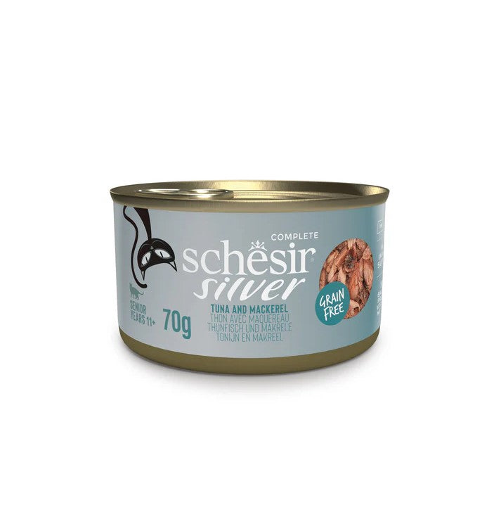 Schesir Silver Cat Can Wholefood Tuna With Mackerel (70g)