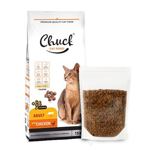 Chuck Adult Cat Food With Chicken 15kg - Premium Cat Nutrition Lebanon