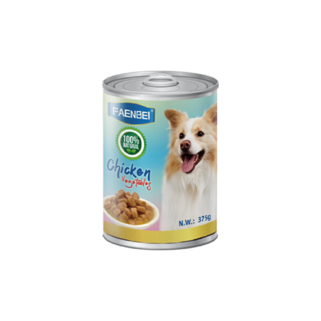 Faenbei Dog Wet Food – Chunky Chicken & Vegetables Can | 375g