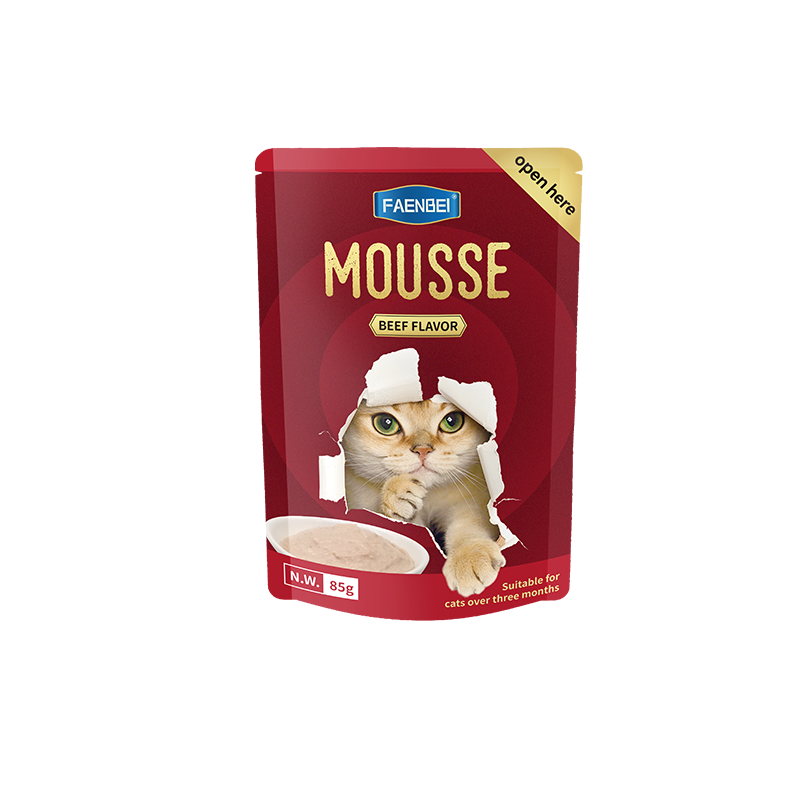 Faenbei Cat Pouch Mousse With Beef (85g*12pcs)