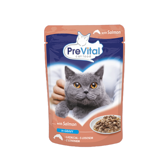 Prevital Cat Pouch Salmon In Gravy |(100g)