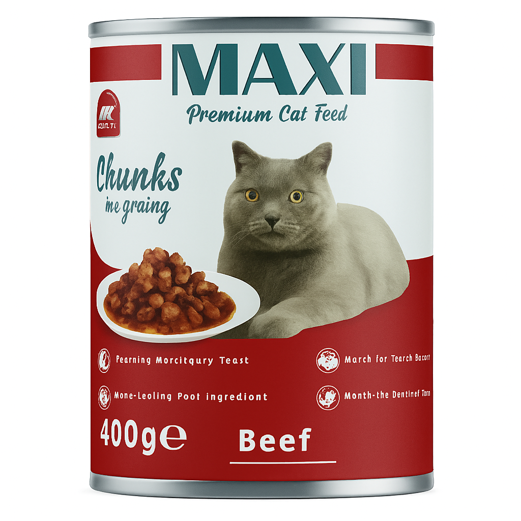 Maxi Cat Can Chunk With Beef (400g)