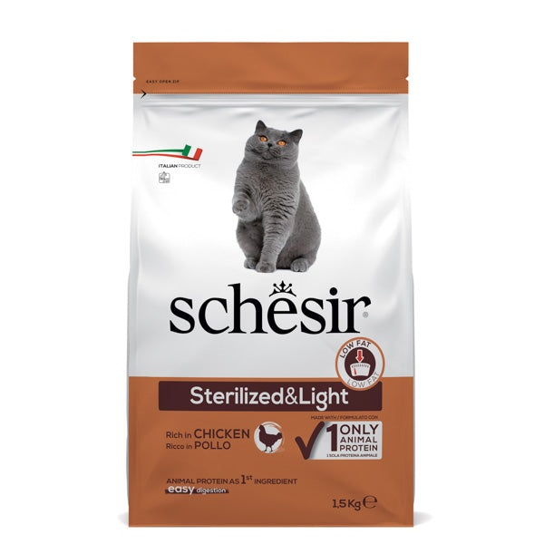 Schesir Cat Sterilized & Light Rice in Chicken (1.5kg)