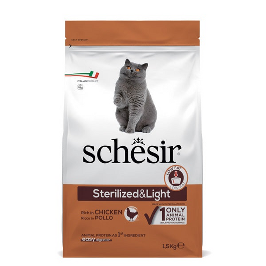 Schesir Cat Sterilized & Light Rice in Chicken (1.5kg)