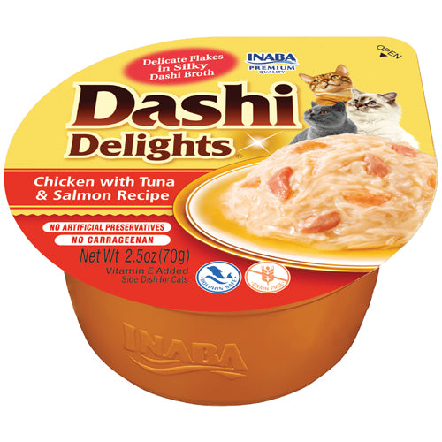 Inaba Dashi Delights Chicken With Tuna & Salmon Recipe (70g)