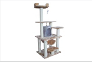 Petsbelle Cat Scratcher Tree House 60×50×170 cm – XL Cat Tower with House