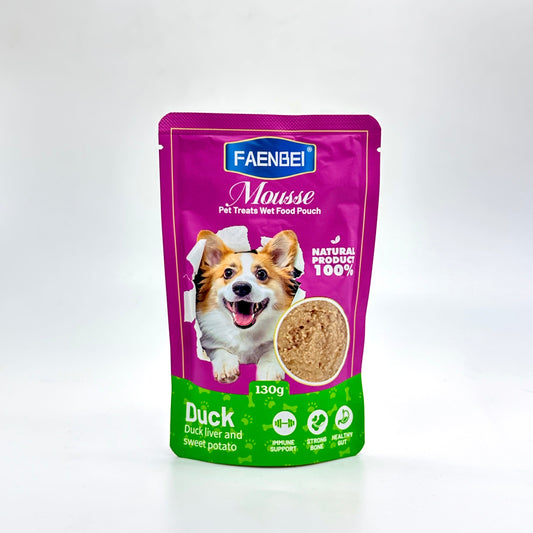 Faenbei Dog Pouch Mousse With Duck & Duck Liver & Sweet Potato 130g