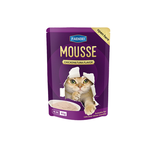 Faenbei Cat Pouch Mousse With Chicken & Tuna (85g*12pcs)