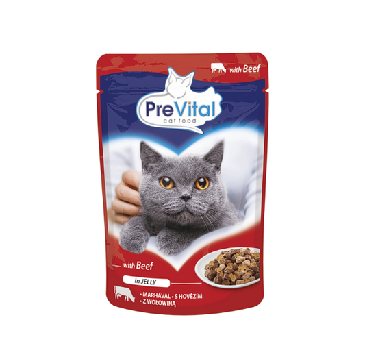 Prevital Cat Pouch Beef In Jelly (100g)