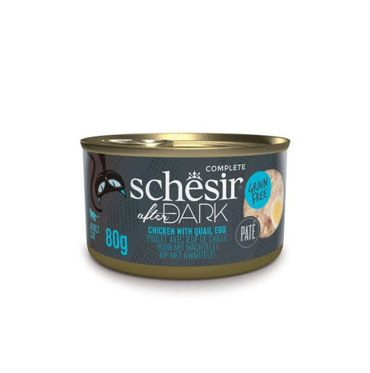 Schesir After Dark Pate Cat Can Chicken with Quail Egg (80g)