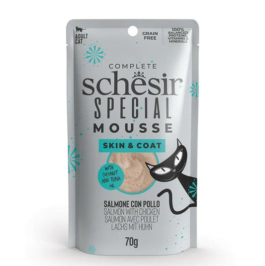 Schesir Special Cat Pouch Skin&Coat Mousse Salmon With Chicken (70g)