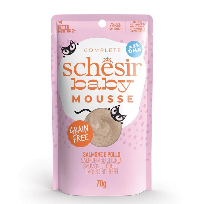 Schesir Baby Kitten Pouch Mousse Salmon with Chicken (70g)