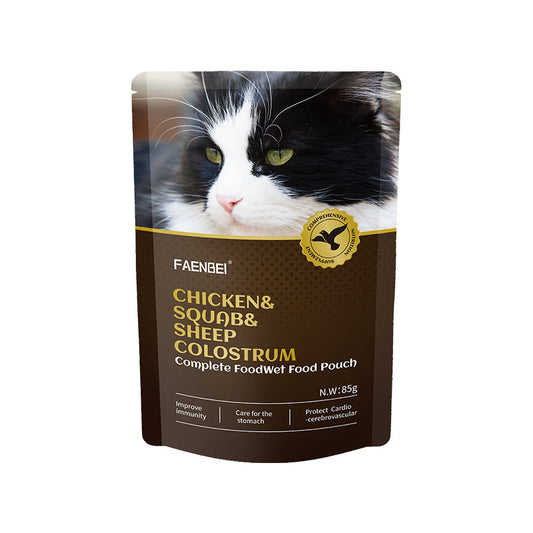 Faenbei Cat Pouch Mousse With Chicken Squad & Goat Colostrum (85g*12pcs)