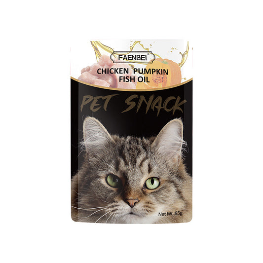 Faenbei Cat Food Pouch With Chicken & Pumpkin & Fish Oil (85g*12pcs)