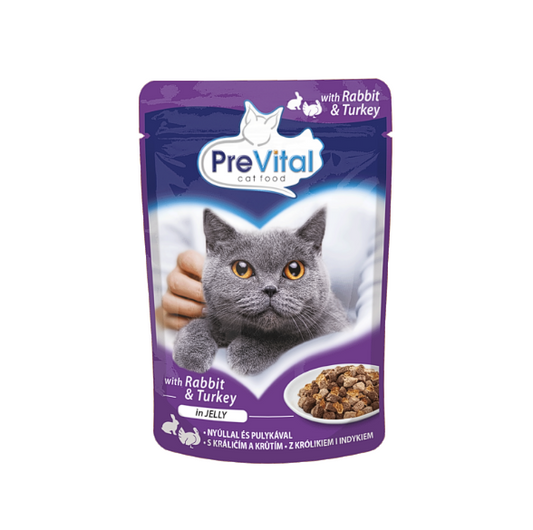 Prevital Cat Pouch Turkey & Rabbit In Jelly (100g)