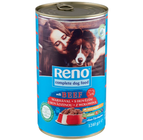 Reno Dog Can Chunks With Beef (1240g)
