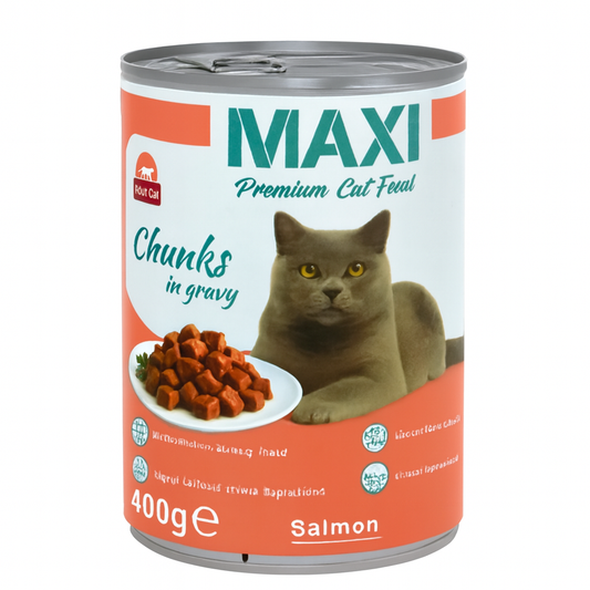 Maxi Cat Can Chunk With Salmon (400g)