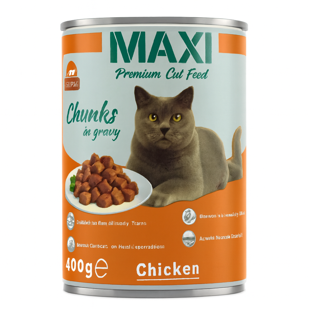 Maxi Cat Can Chunk With Chicken (400g)