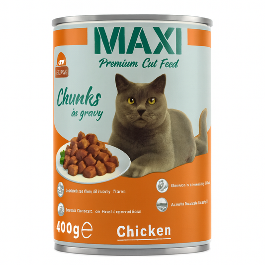 Maxi Cat Can Chunk With Chicken (400g)