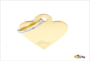 MY-Small Heart Golden Brass