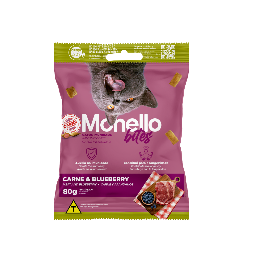 Monello Bites Immunity Cats Meat & Blueberry (80g)