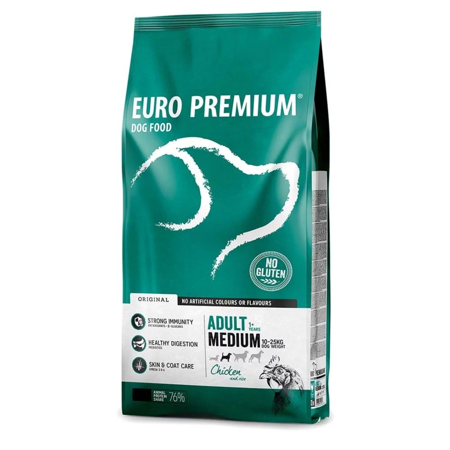 Euro Premium Medium Adult Dog Chicken&Rice (12kg)