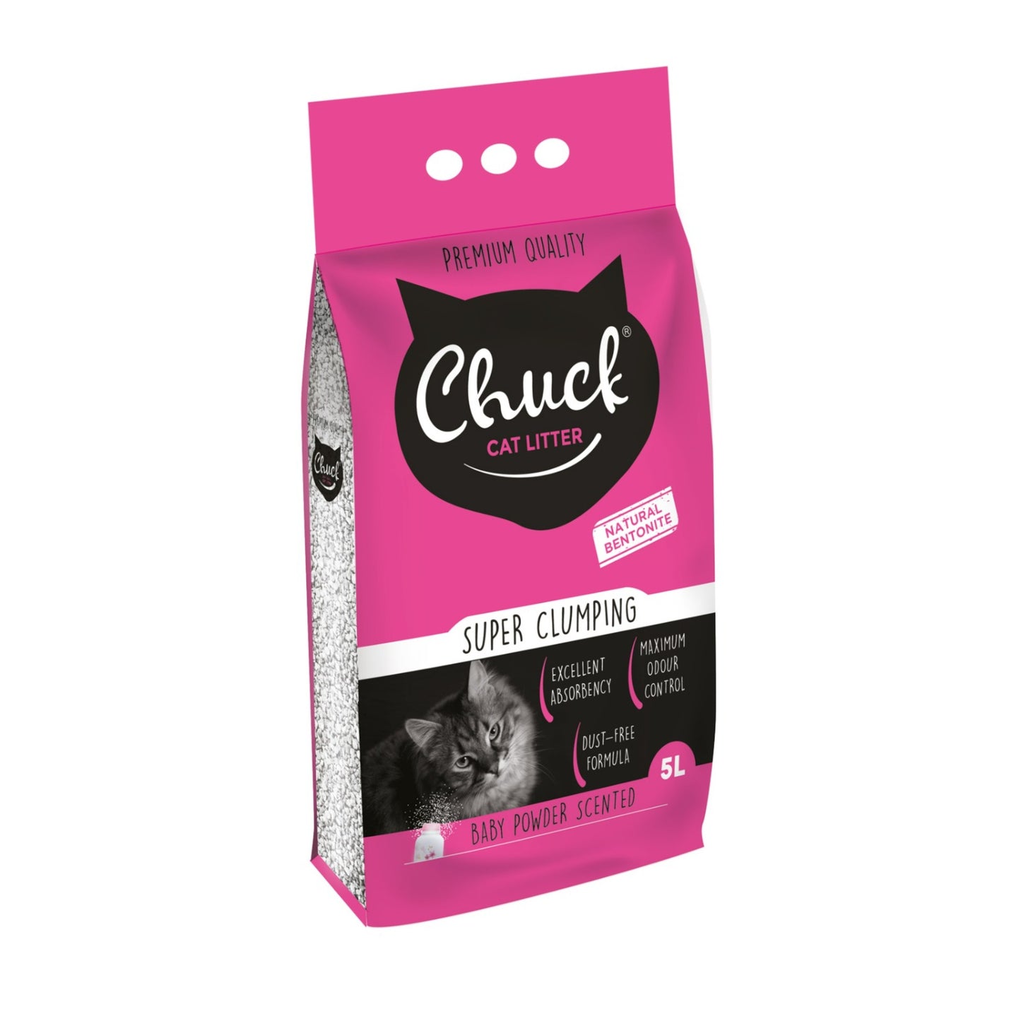 Chuck Cat Litter Compact Baby Powder (5L)