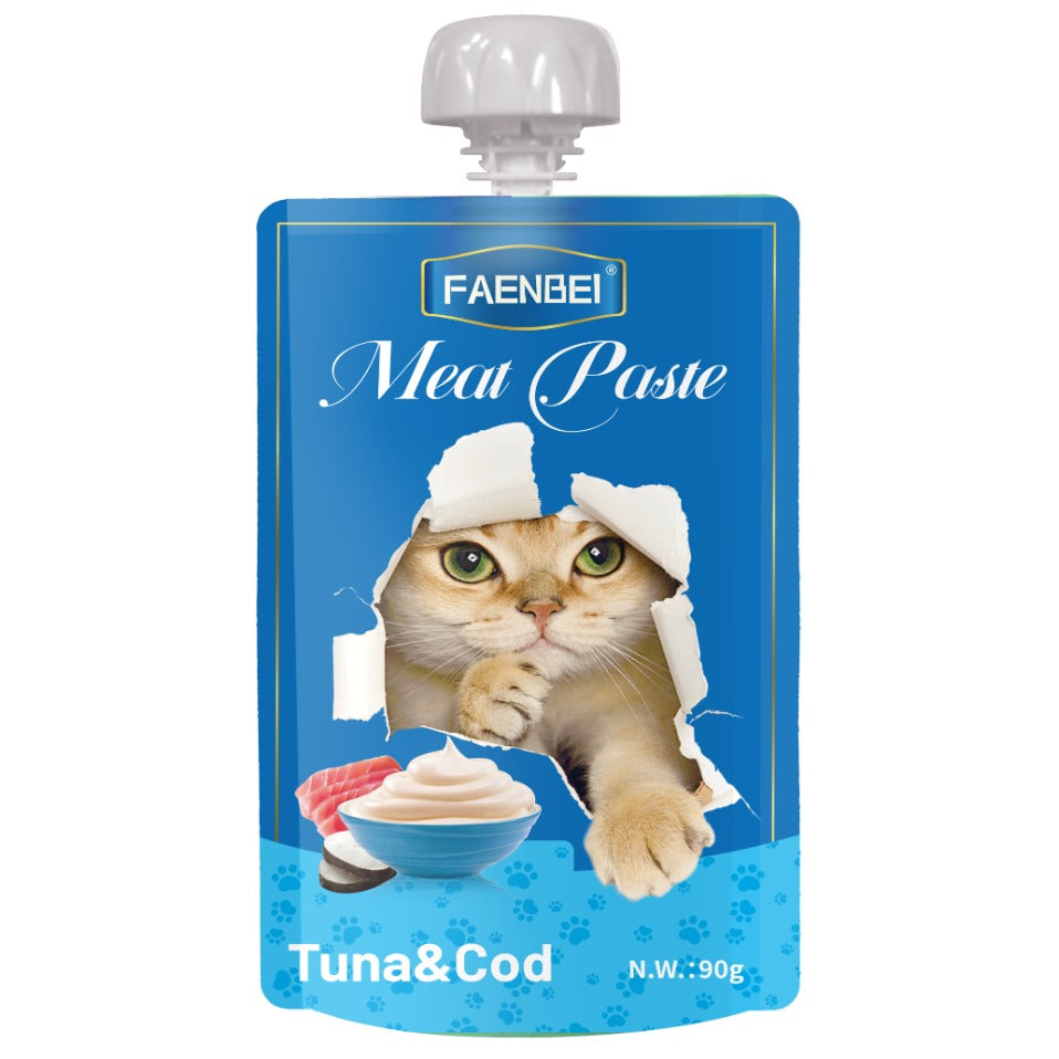 Faenbei Meat Paste Cat Pouch With Tuna & Cod Fish (90g)