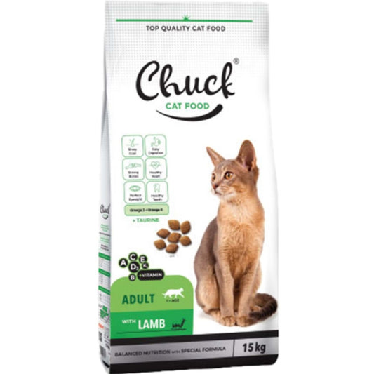 Chuck Cat Food With Lamb 15kg - Cat Food Lebanon | Fast Delivery